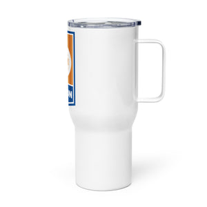 Rubber Worker Travel mug with a handle