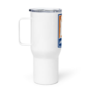 Rubber Worker Travel mug with a handle