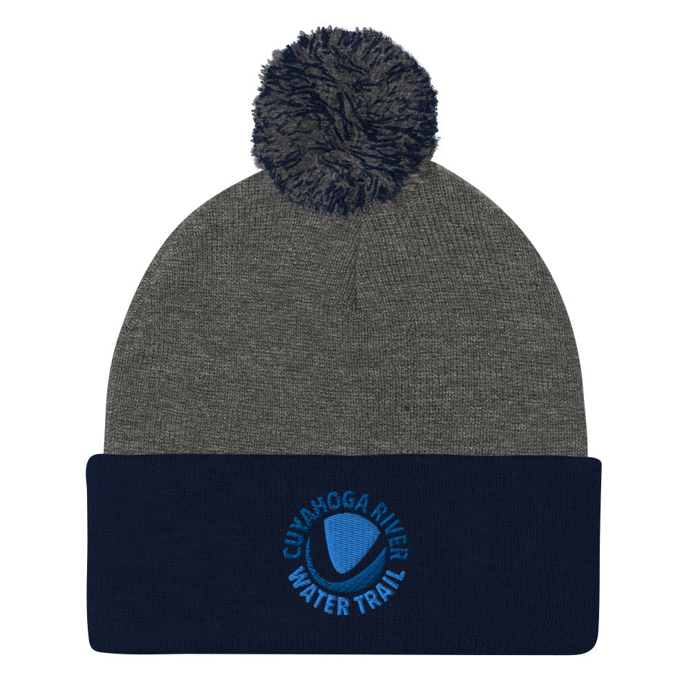 Water Trail Pom-Pom Beanie