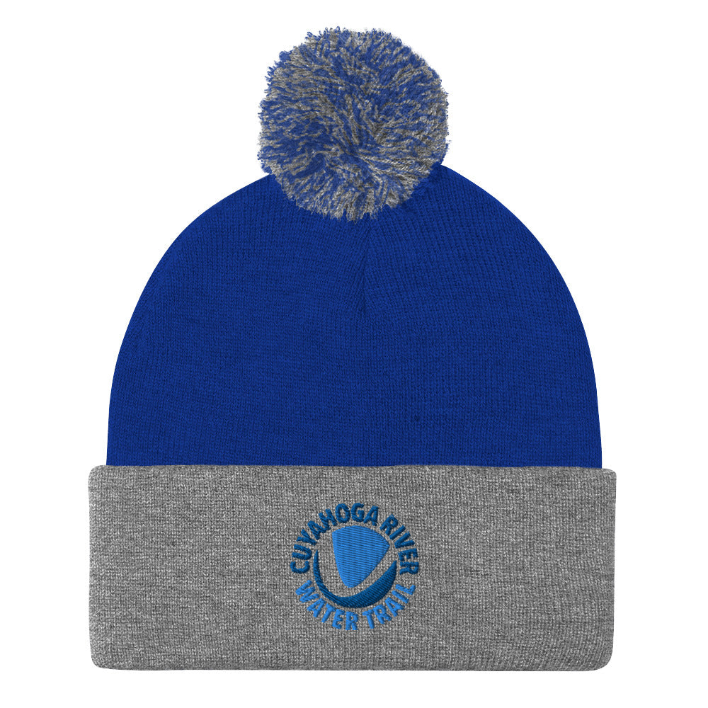 Water Trail Pom-Pom Beanie